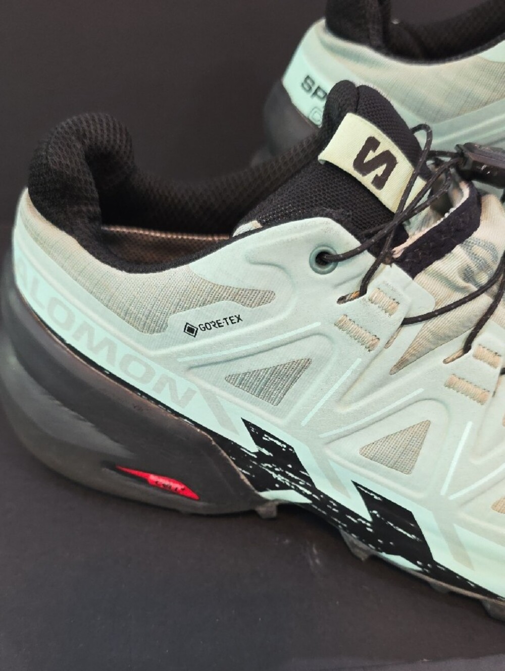 Salomon Speed Cross 6 Gore-Tex Women’s Mint Green Trail Shoes Size 9 - Picture 4 of 9